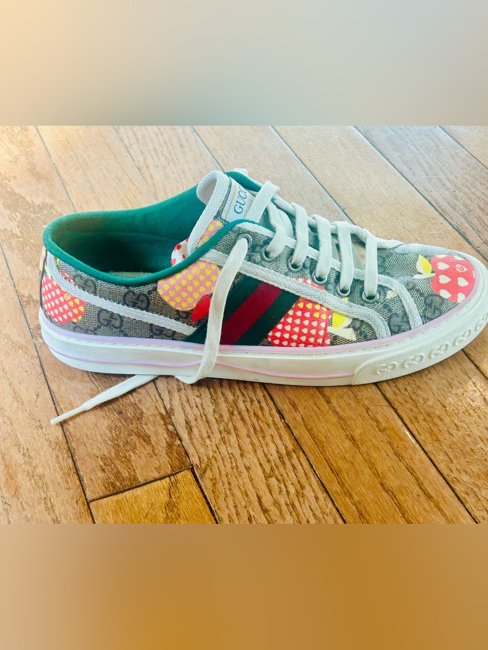 Gucci GG Supreme Tennis 1977 “ Le Pommes Capsule” Limited Edition Set 7.5 - Picture 3 of 16